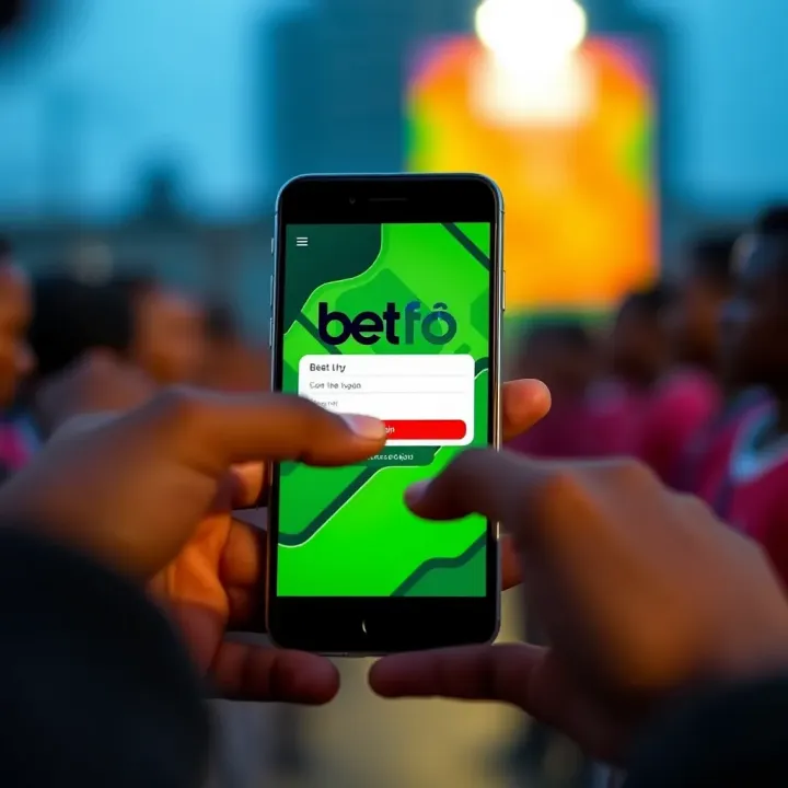 User navigating the Bet App interface on a smartphone screen