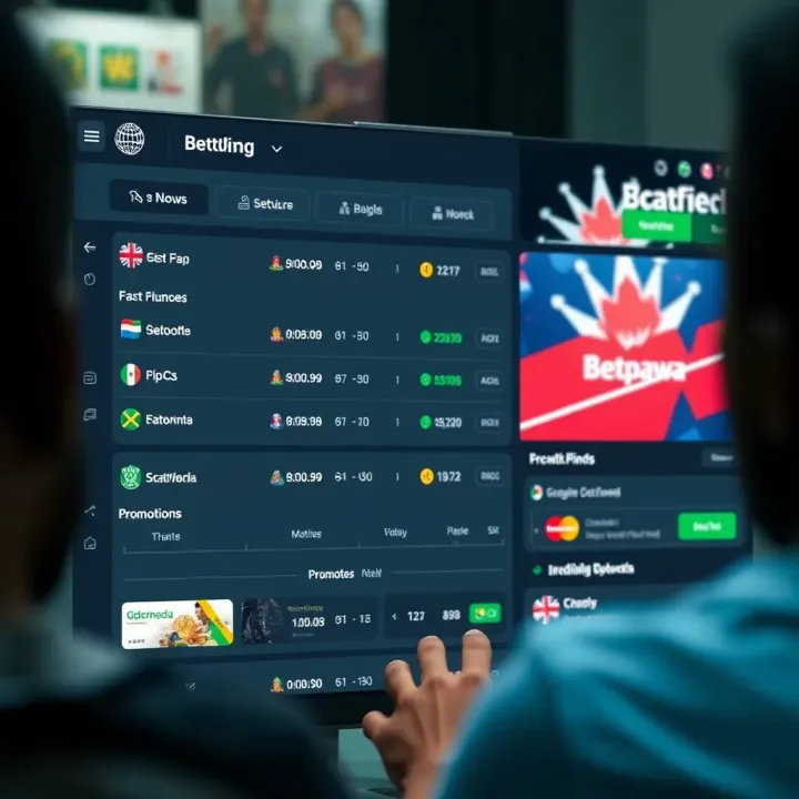 User interface showcasing betting options and promotions on Nigerian sports betting sites