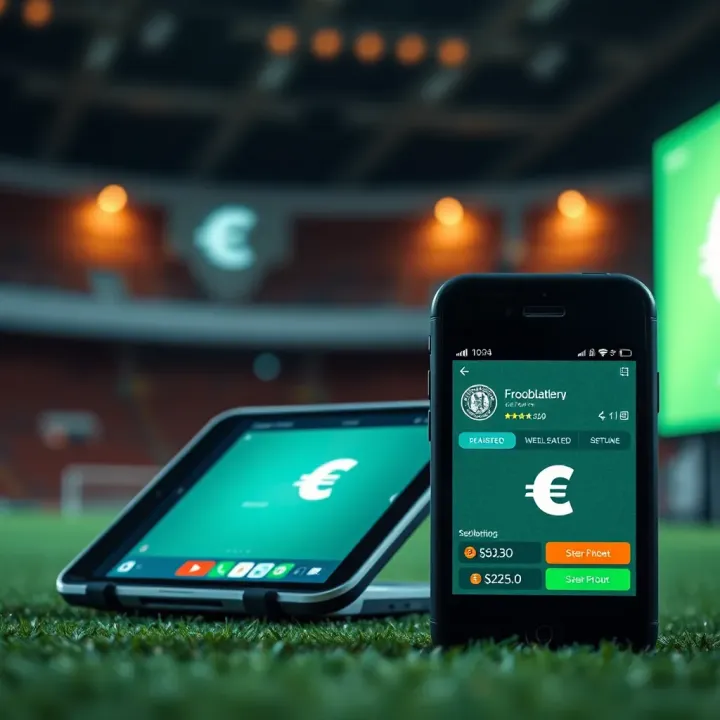Graphic depicting digital betting platforms on mobile devices with Nigerian currency symbols