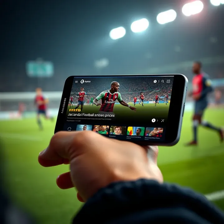 Real-Time Football Streaming and Updates for Nigerian Enthusiasts Mobile device showing real-time football streaming and match updates for Nigerian leagues
