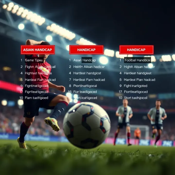Types of Asian Handicap in Football Betting Visual explanation of different Asian handicap types used in football betting