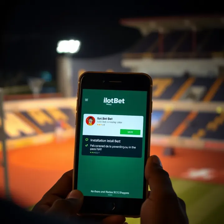 Mobile device showing Ilot Bet app installation confirmation on a Nigerian smartphone
