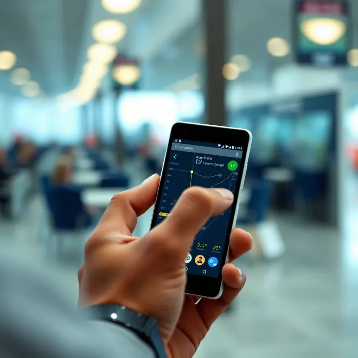 User interacting with Jacaranda Aviator app interface on an Android device