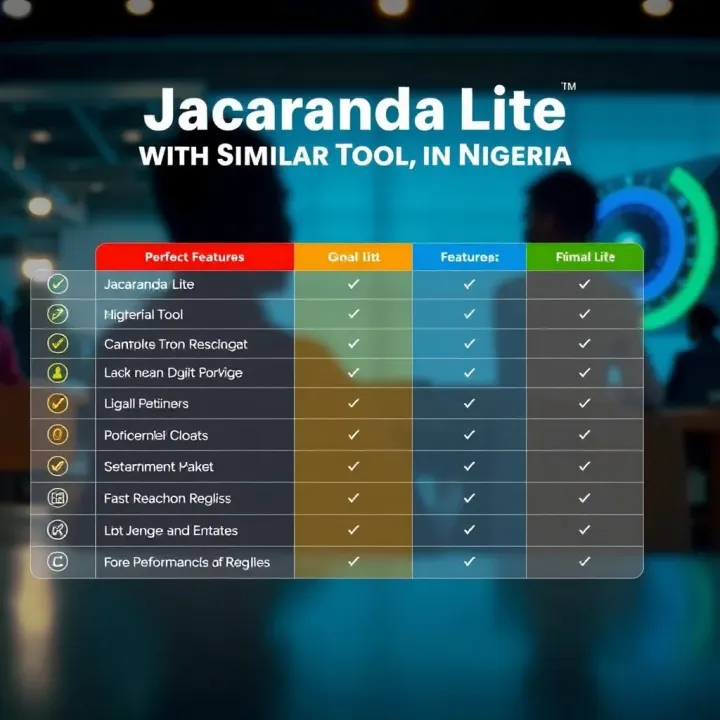 Graphical comparison of Jacaranda Lite's performance and features against similar digital tools in Nigerian market