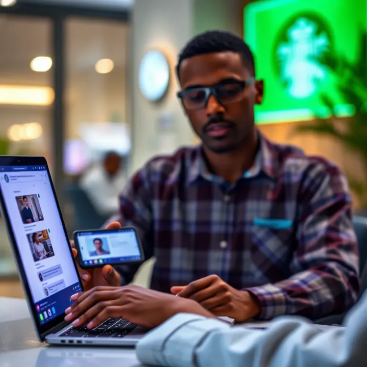 Modern digital interface showing live chat conversation between business and customer