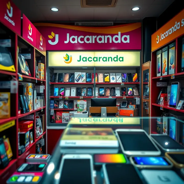 Display of various latest mobile phones and accessories available in an online store in Nigeria