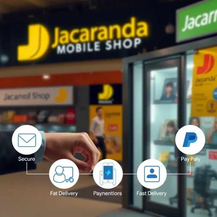 Secure online payment options and fast delivery service icons representing customer convenience