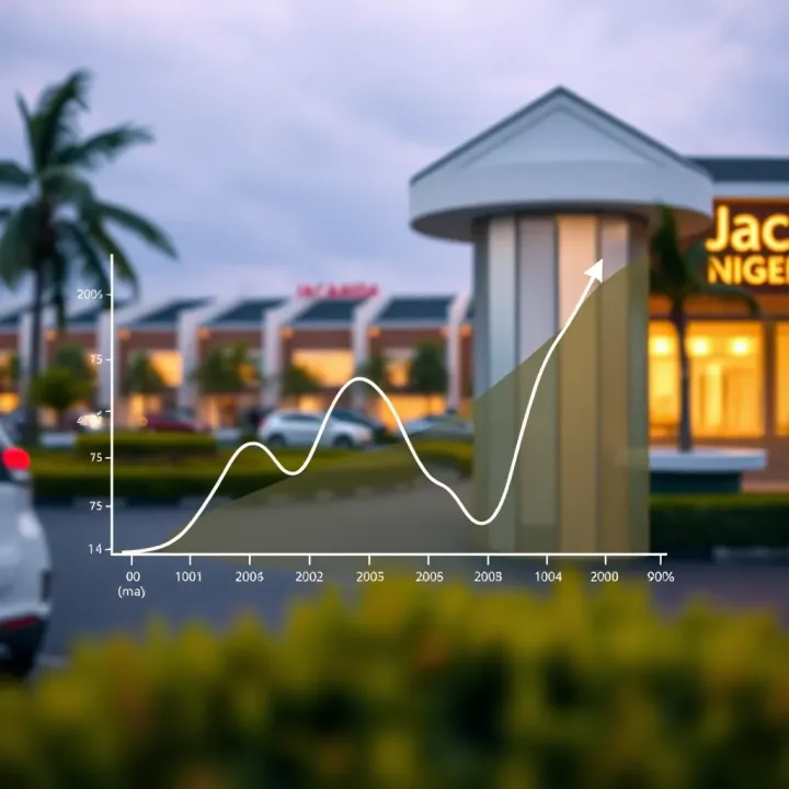 Graph showing business growth and economic impact of Jacaranda Nigeria in the regional market