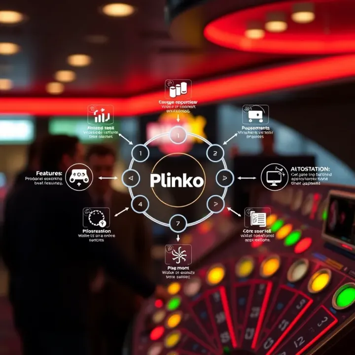 Diagram illustrating the main features and automation process of the Jacaranda Plinko Bot used in online gaming