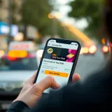Mobile phone screen displaying a Jacaranda ride booking with promo code applied and savings highlighted