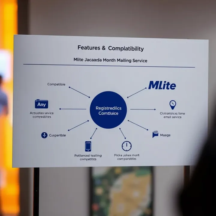 Diagram showing Mlite Jacaranda mobile service features and compatibility options
