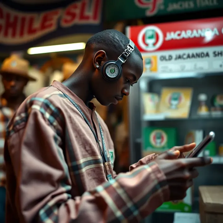 User entering login credentials on Old Jacaranda Mobile Shop portal in Nigeria