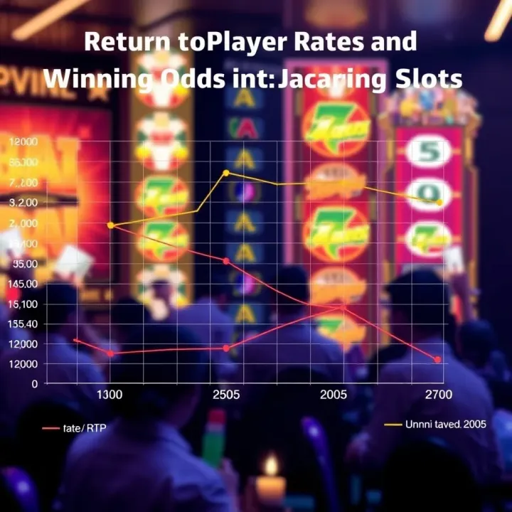 Graph showing the relationship between Return to Player rates and winning probabilities in slot games with Jacaranda themes