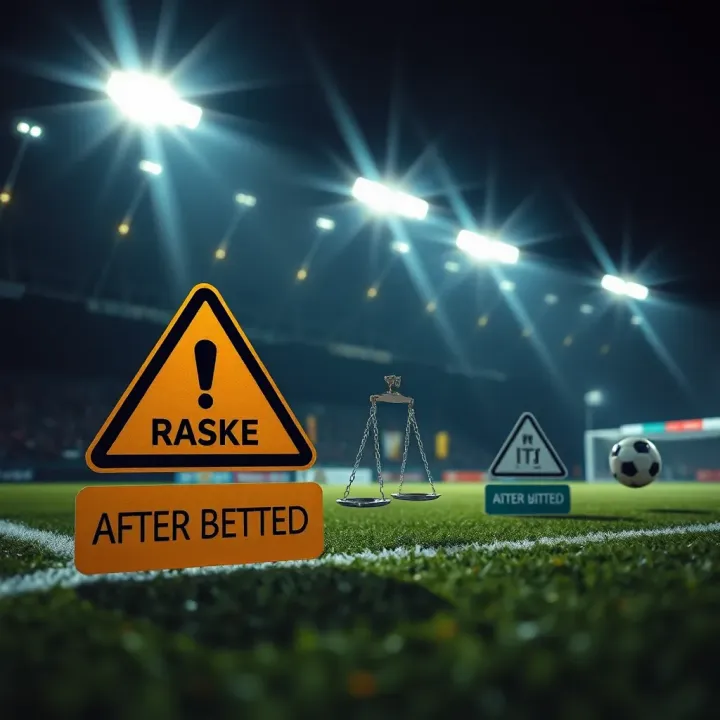 Conceptual graphic showing risks and legal warnings associated with fixed match betting in Nigeria