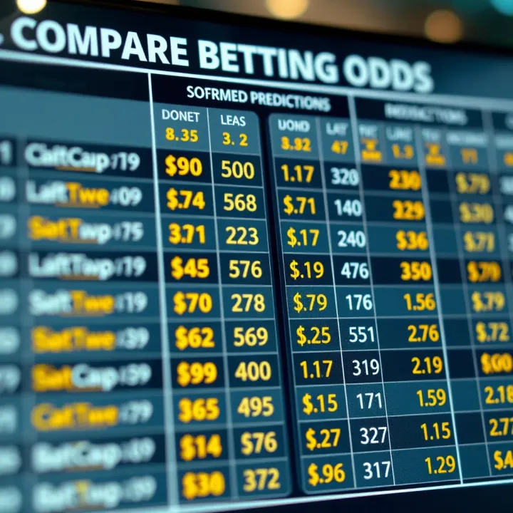 Betting odds comparison chart highlighting smart betting decisions
