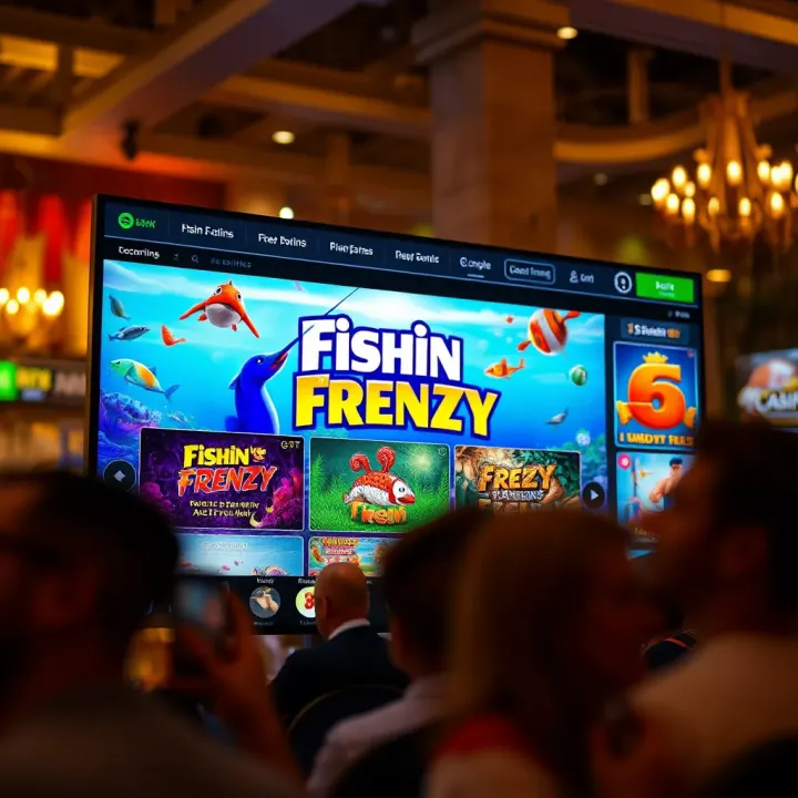 Online casino platform displaying available bonuses for Fishin Frenzy game for Nigerian players