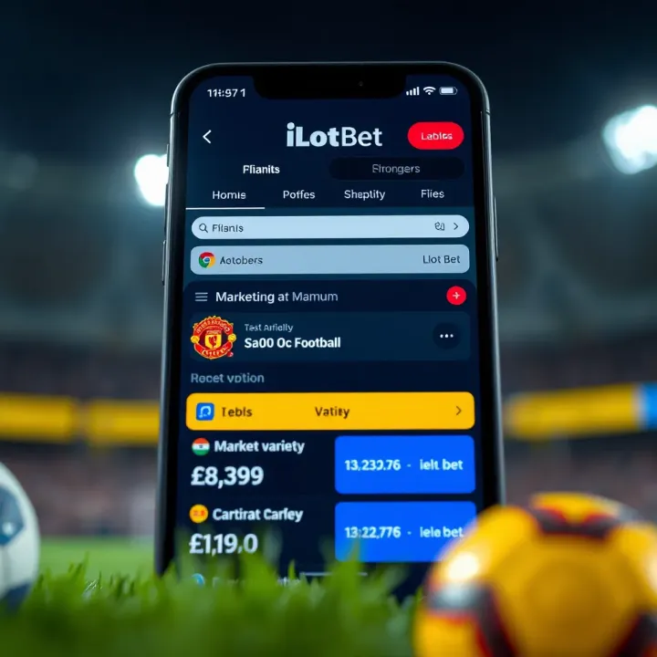User interface of Ilot Bet app showing betting options and market variety
