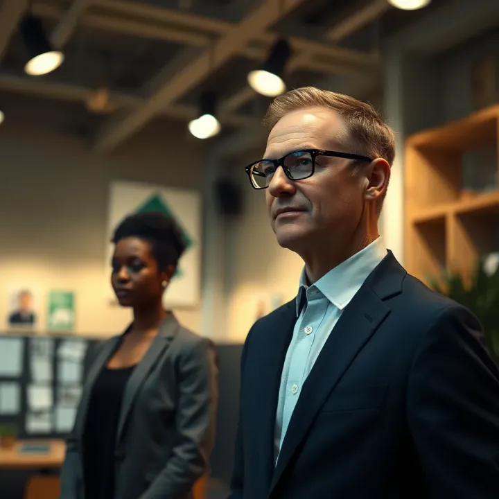 Leadership and Strategic Direction at Jacaranda Company Abstract representation of business strategy and leadership in a corporate environment